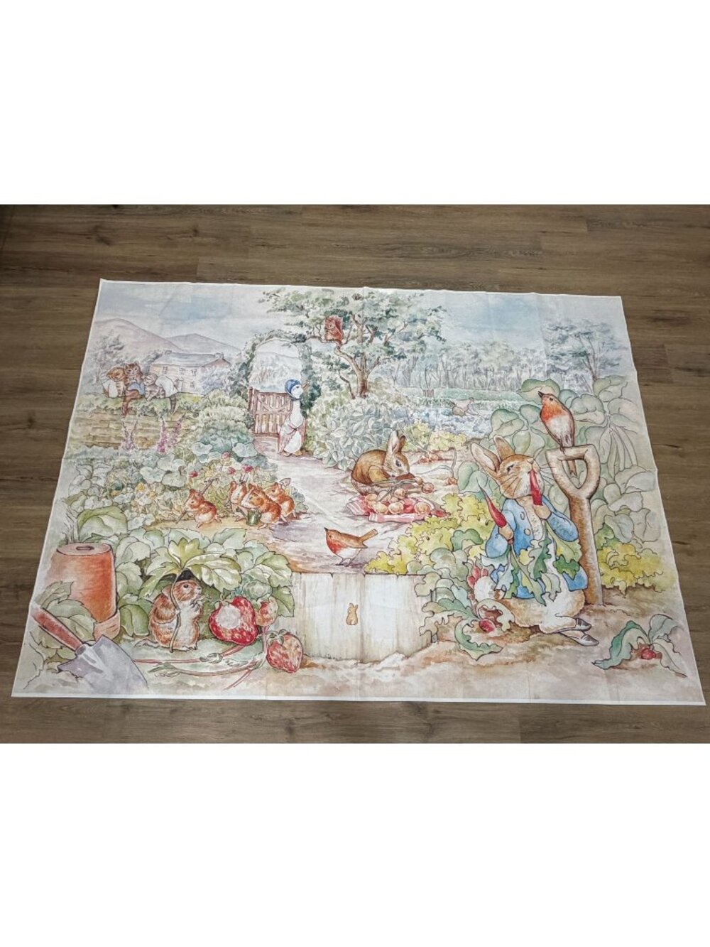 Beatrix Potter Peter Rabbit In the Garden Tablecloth / Banner 60" 82"